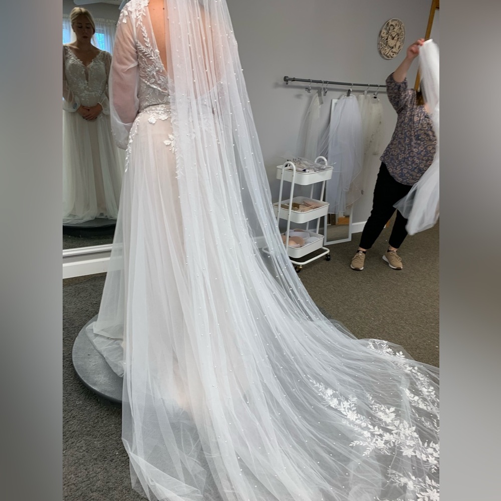 Cathedral Length Veil with pearls